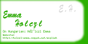 emma holczl business card